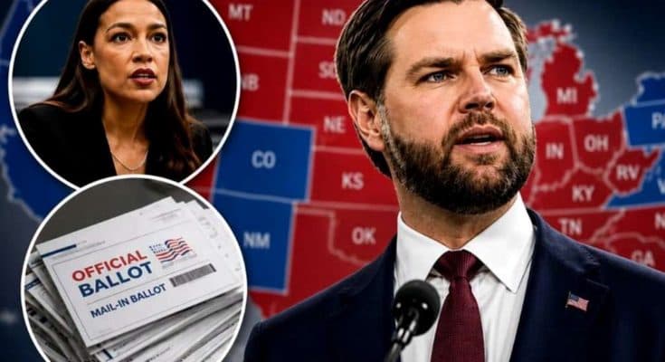 (-) AI Predicts Winner Of 2028 Race Between JD Vance, Ocasio-Cortez