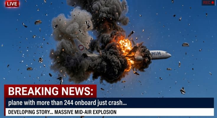 Major Aviation Disaster Feared After Commercial Airliner Carrying More Than 244 People Crashes